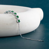 Green Zircon Gemstone Bracelet for Women, Party Gift