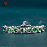 Green Zircon Gemstone Bracelet for Women, Party Gift