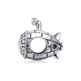 Real 925 Silver Car Beads Flower Dangles Jellyfish Charms Bracelet Bangles