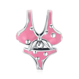 Butterfly Pendant Avocado Bikini Charm 925 Silver Bracelet Beads Women DIY