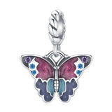 Butterfly Pendant Avocado Bikini Charm 925 Silver Bracelet Beads Women DIY