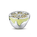 925 Silver Flamingo Charm Lemon Beads Camera Bracelet DIY Jewelry