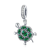 Bellafay Customed Tortoise Pendants 925 Silver Heart Beads Pineappe DIY Jewelry