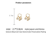 Bellflower Cat Eye Stone Earrings for Women - Elegant and Stylish Jewelry