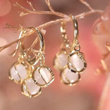 Bellflower Cat Eye Stone Earrings for Women - Elegant and Stylish Jewelry