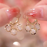 Bellflower Cat Eye Stone Earrings for Women - Elegant and Stylish Jewelry