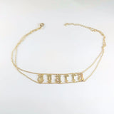 Characteristic Necklace Old English Alphabet Necklace