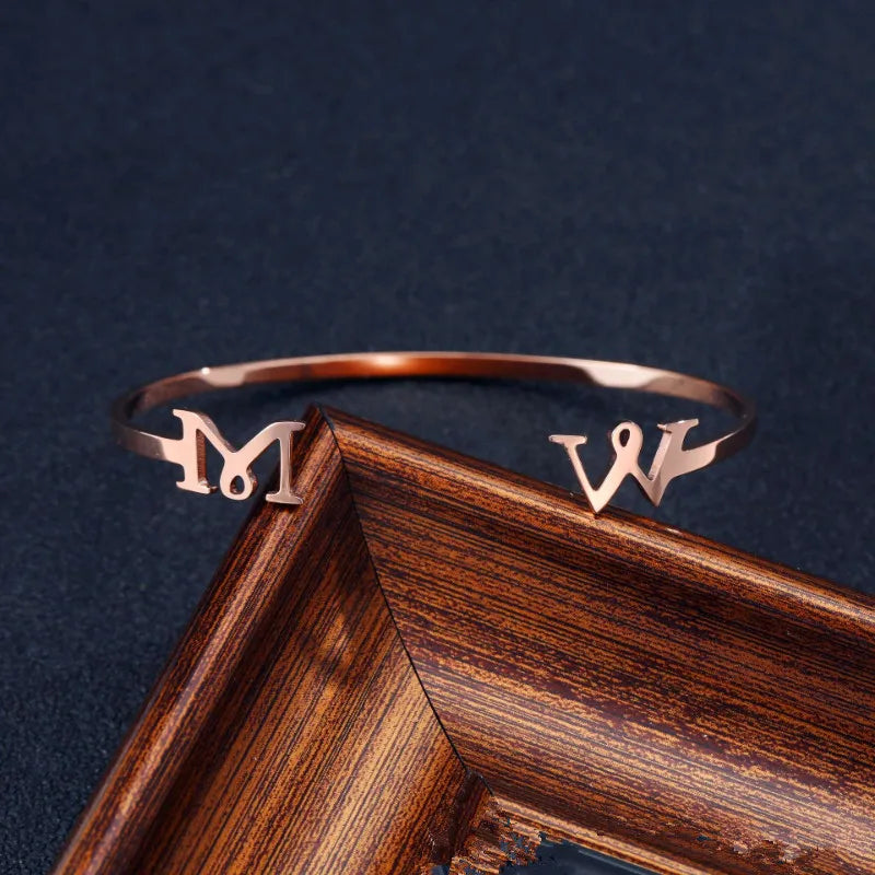 Stainless Steel Letter C DIY Bracelet - Gift