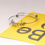 Stainless Steel Letter Adjustable Bracelet