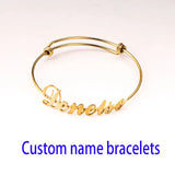 Stainless Steel Letter Adjustable Bracelet