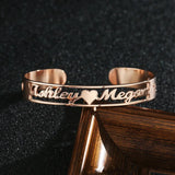DIY Stainless Steel Name Cutout Bracelet 18K Real Letter Bracelet