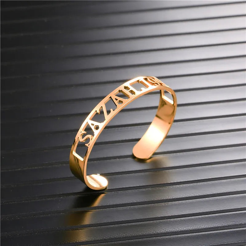 Personalized Couple Bracelets Open Men And Women Bracelets