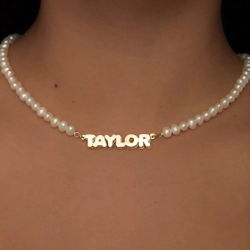 Stainless Steel Freshwater Pearl Necklace