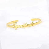 Stainless Steel Name Letter Bracelet Open Bracelet Can Lettering Birthday Gift
