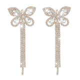 Diamond Butterfly Tassel Earrings - Elegant and Versatile Lady Earrings