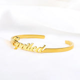 Stainless Steel English Name Letter Charm Bracelet Personalized Jewelry