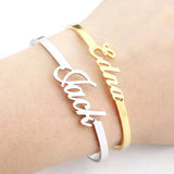 Stainless Steel English Name Letter Charm Bracelet Personalized Jewelry