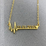 Stainless Steel Name Necklace Diamond Heart Letter Necklace