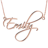Stainless Steel Name Necklace Diamond Heart Letter Necklace