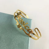 Stainless Steel Name Letter Bracelet Birthday Gift