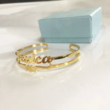 Stainless Steel Name Letter Bracelet Birthday Gift