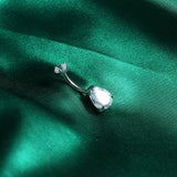 Titanium Zircon Navel Piercing Rings