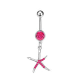 Starfish Shells Stainless Steel Belly Button Ring for Women