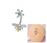 Stainless Steel Bee Butterfly Belly Button Ring Navel Ring