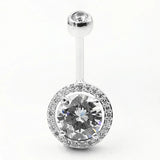 925 Silver CZ Navel Piercing Body Jewelry