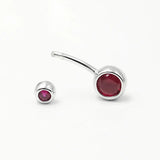 925 Silver CZ Belly Button Ring Barbell Stud
