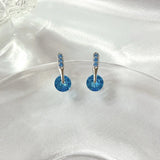 Silver 925 Belly Button Ring with Zircon for Women