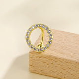 Stainless Steel Round Top Mount Belly Piercing