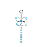 Surgical Steel Butterfly Belly Button Rings Jewelry for Women