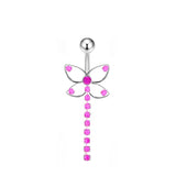 Surgical Steel Butterfly Belly Button Rings Jewelry for Women