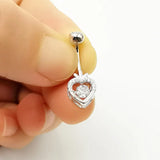 925 Silver Belly Ring CZ Body Jewelry Curved Barbells Navel Rings