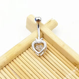925 Silver Belly Ring CZ Body Jewelry Curved Barbells Navel Rings
