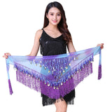 Gradient Triangle Belly Dance Hip Scarf Tassel Waist Chain