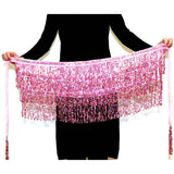 Sequined Fringed Waist Chain Belly Dance Hipster Skirt