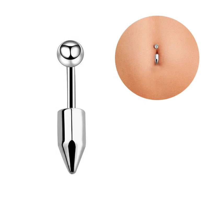Bullet Stainless Steel Belly Button Ring