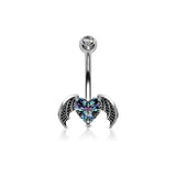 Heart Shaped Belly Ring Stainless Steel Navel Piercing