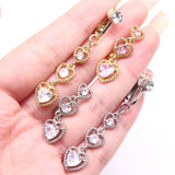 Double Heart Belly Piercing Clip On Belly Ring Top Drop Belly Button Ring