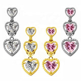 Double Heart Belly Piercing Clip On Belly Ring Top Drop Belly Button Ring