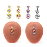 Double Heart Belly Piercing Clip On Belly Ring Top Drop Belly Button Ring