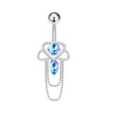 Heart Navel Ring Stainless Steel Belly Ring Body Piercing Jewelry