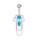 Heart Navel Ring Stainless Steel Belly Ring Body Piercing Jewelry