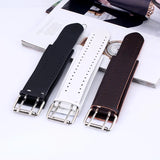 Leather Bracelet With Alloy Buckle Adjustable Cuff Wristband