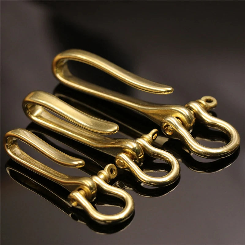 Brass Keychain Fob Clip Vintage Key Ring Wallet Chain Hook