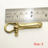 Brass Keychain Fob Clip Vintage Key Ring Wallet Chain Hook