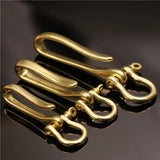 Brass Keychain Fob Clip Vintage Key Ring Wallet Chain Hook