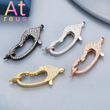 Copper Lobster Clasps with Zirconia for DIY Jewelry Making
